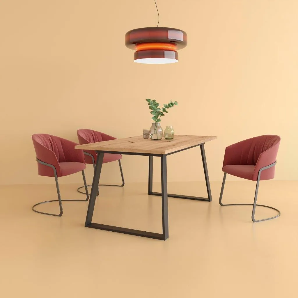 Salones Otto M 810 mesa rectangular extensible 140 cm. artisan patas negras