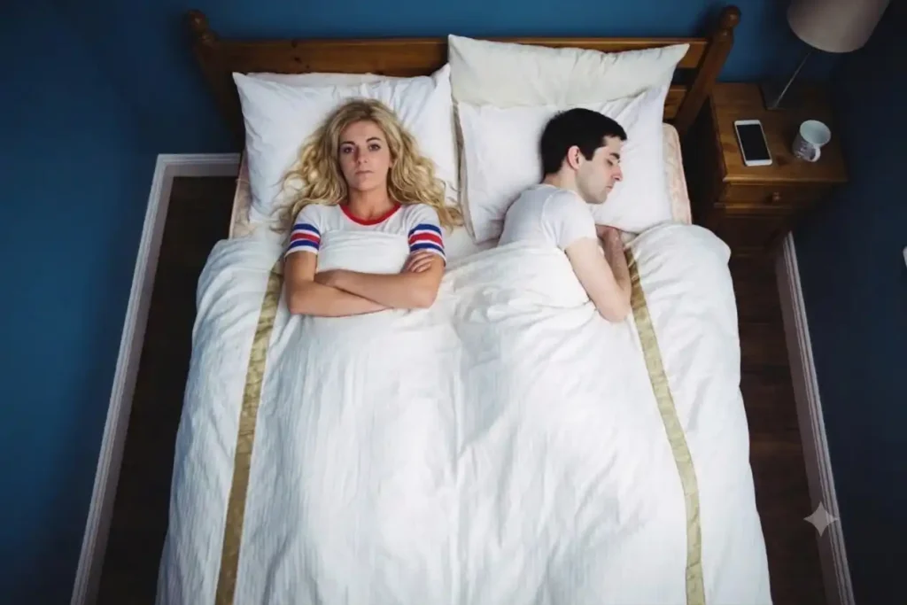 tu pareja se mueve y lo notas